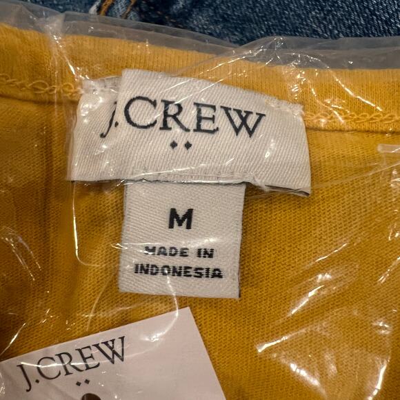 NWT J. Crew Gold W/ Floral Embroidered Yoke Tee/Tank - SIZE MEDIUM - Picture 4 of 6